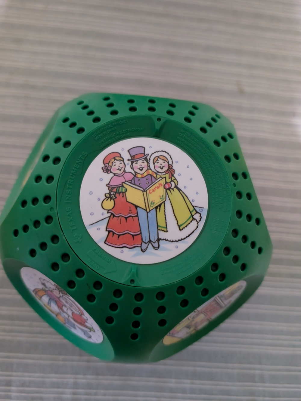 Vintage Retro Christmas Plastic Ball Decor Santa Carolers Holiday Kitsch